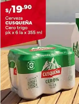 Plaza Vea Cusqueña cerveza cero trigo oferta