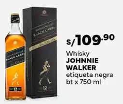 Plaza Vea Johnnie walker whisky etiqueta negra bt oferta