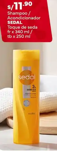 Plaza Vea Sedal shampoo / acondicionador toque de seda oferta