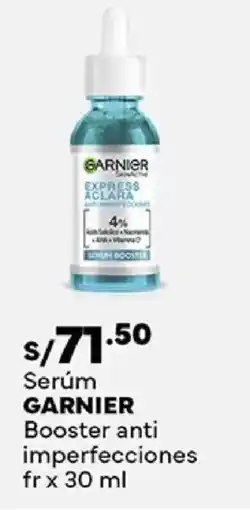 Plaza Vea Garnier serúm booster anti imperfecciones fr oferta