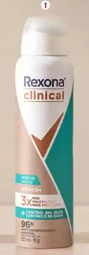 Plaza Vea Rexona desodorante en aerosol woman / men clinical refresh/ antitranspirante / sport sp oferta