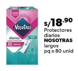 Plaza Vea Nosotras protectores diarios largos pq oferta