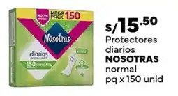 Plaza Vea Nosotras protectores diarios normal pq oferta