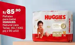 Plaza Vea Huggies pañales para bebé natural care oferta