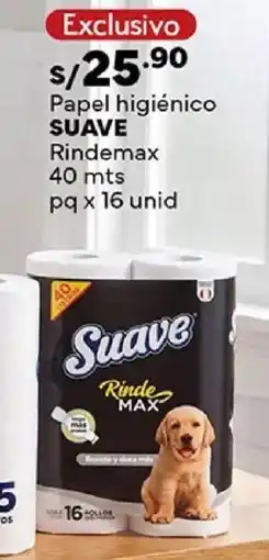 Plaza Vea Suave papel higiénico rindemax oferta