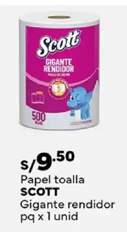 Plaza Vea Scott papel toalla gigante rendidor pq oferta