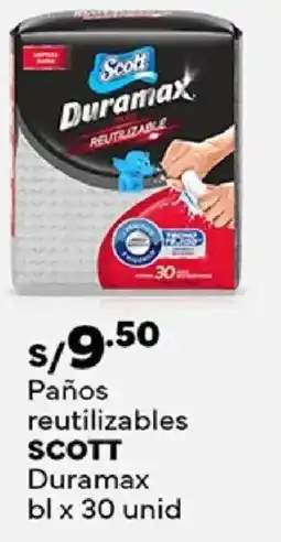 Plaza Vea Scott paños reutilizables duramax bl oferta