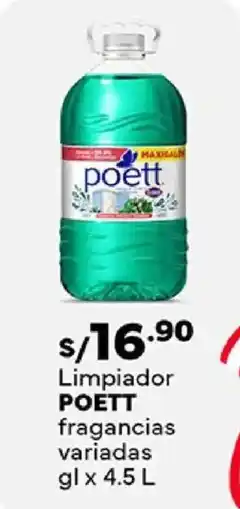 Plaza Vea Poett limpiador fragancias variadas gl oferta