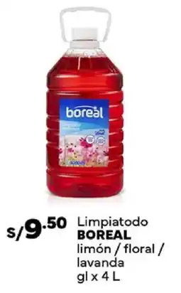 Plaza Vea Boreal limpiatodo limón / floral / lavanda gl oferta