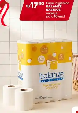 Plaza Vea Balanzé basicos papel higiénico naranja pq oferta