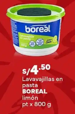 Plaza Vea Boreal lavavajillas en pasta limón pt oferta
