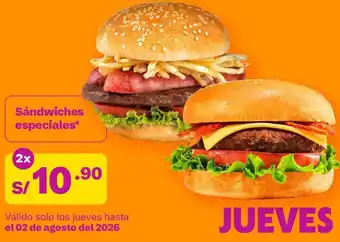 Tambo Sándwiches especiales oferta