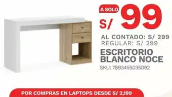 Escritorio blanco noce
