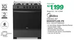 Marcimex Midea COCINA 30" MGS30TL6B-PE oferta