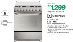 Marcimex Electrolux COCINA 30" FE6TMR oferta