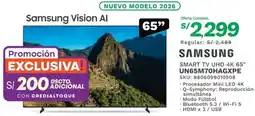 Marcimex SAMSUNG SMART TV UHD 4K 65" UN65M70HAGXPE oferta