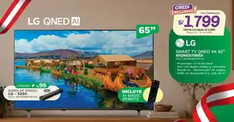 LG SMART TV QNED 4K 65" 65QNED70BSA