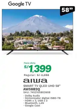 Marcimex AIWA SMART TV QLED UHD 58" AW58B2Q oferta