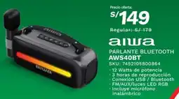 Marcimex Aiwa PARLANTE BLUETOOTH AWS40BT oferta