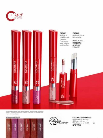 Ésika Labial colorfix duo tattoo oferta