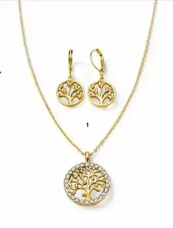 Ésika Estuche gold tree (collar + aretes) oferta