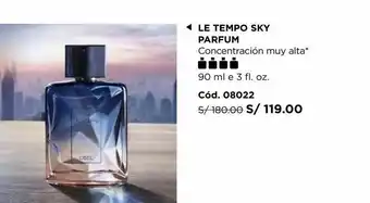 Le tempo sky parfum concentración muy alta 90 ml