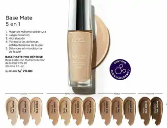 L'Bel Base matte pro défense base mate con multiprotección de la piel fps 20 30 ml oferta