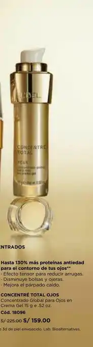 L'Bel Concentré total ojos concentrado global para ojos en crema gel 15 g oferta