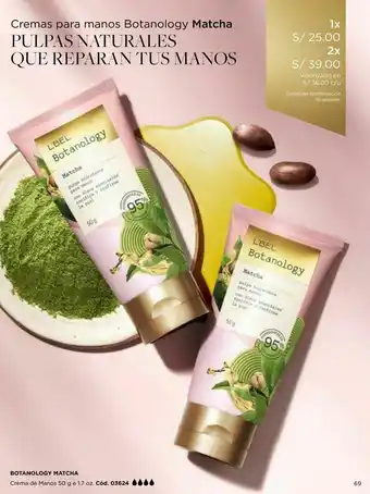 L'Bel Cremas para manos botanology matcha oferta
