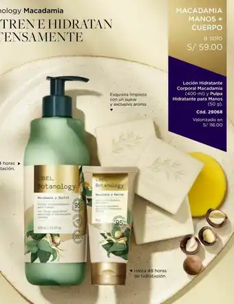L'Bel Macadamia manos + cuerpo loción hidratante corporal macadamia (400 ml) y pulpa hidratante para manos (50 g). oferta