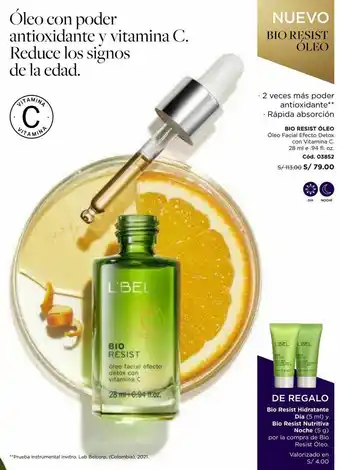 Pida absorción bio resist óleo óleo facial efecto detox con vitamina c. 28 ml