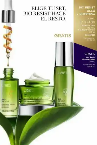 L'Bel Bio resist óleo + nutritiva oferta