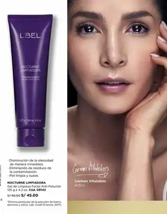 L'Bel Nocturne limpiadora gel de limpieza facial anti-polución 125 g oferta