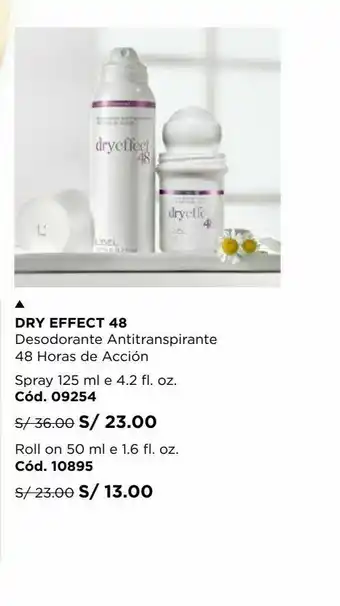 L'Bel Dry effect 48 desodorante antitranspirante 48 horas de acción roll on 50 ml spray 125 ml oferta