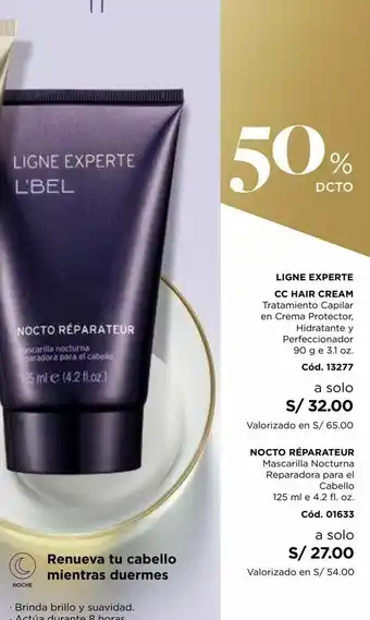 L'Bel Nocto réparateur mascarilla nocturna reparadora para el cabello 125 m oferta