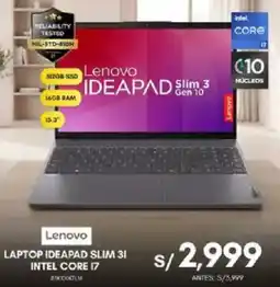 La Curacao Lenovo LAPTOP IDEAPAD SLIM 3I INTEL CORE I7 oferta