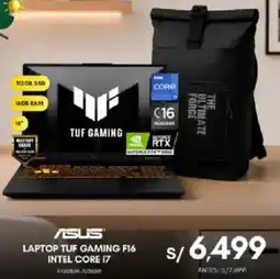 La Curacao ASUS LAPTOP TUF GAMING F16 INTEL CORE I7 oferta