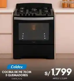 La Curacao Coldex cocina de pie 76cm 5 quemadores oferta