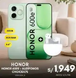 La Curacao HONOR 600E+ AUDIFONOS CHOICEXZE oferta