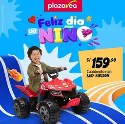 Plaza Vea Baby kingdom cuatrimoto roja oferta