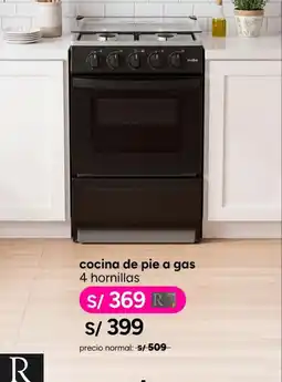 Ripley mabe cocina de pie a gas 4 hornillas oferta