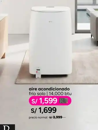 LG aire acondicionado frío solo