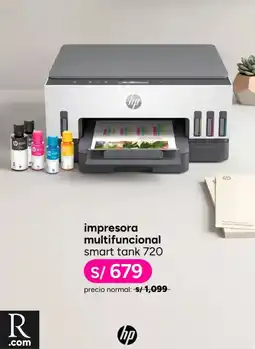 Ripley hp impresora multifuncional smart tank 720 oferta