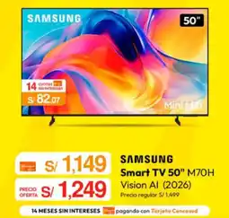 Metro Samsung smart tv 50" m70h vision ai oferta