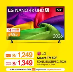 Metro Lg nano 4k uhd ai smart tv 50" oferta