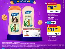 Makro Savital shampoo acondicionador oferta