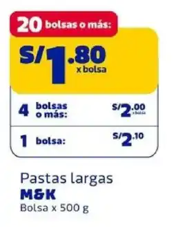 Makro M&K pastas largas oferta
