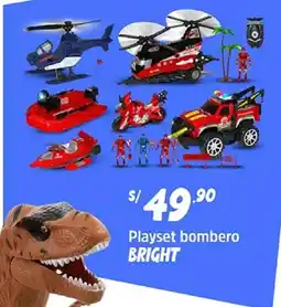 Plaza Vea Bright playset bombero oferta