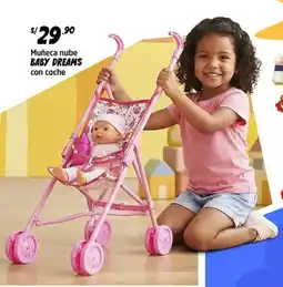 Plaza Vea Baby Dreams muñeca nube con coche oferta