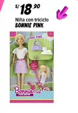 Plaza Vea Bonnie Pink niña con triciclo oferta